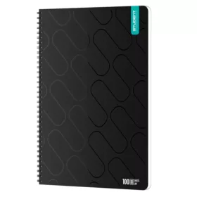   ICO Student Prémium Black Spirál Füzet A/4 kockás 100 Lapos
