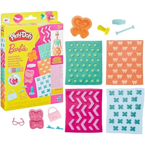 Play-Doh: Barbie gyöngyök és masnik gyurma szett - Hasbro
