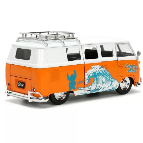 Disney Stitch – 1961 Volkswagen Busz kisautó Stitch figurával 1/24 - Jada Toys
