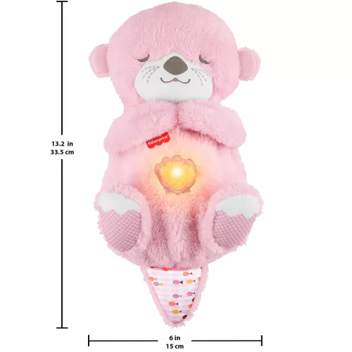 Fisher-Price Rózsaszín szunyókáló vidra funkciókkal - Mattel