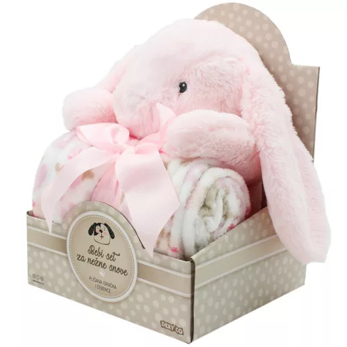 SweetDreams Takaró és plüss nyuszi rózsaszín színben