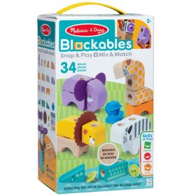   Melissa&Doug Blockables - Safari állatos fa játékszett - Spin Master