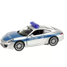 Welly Porsche 911 rendőrségi fém kisautó modell 11cm