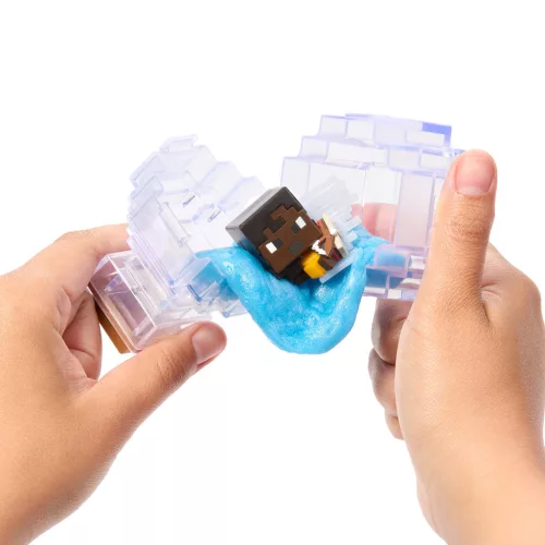 Minecraft Reveal minifigura fehér tárolóban - Mattel