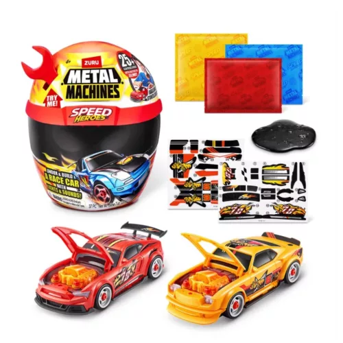 Metal Machines Speed Heroes meglepetés játékszett bukósisakban