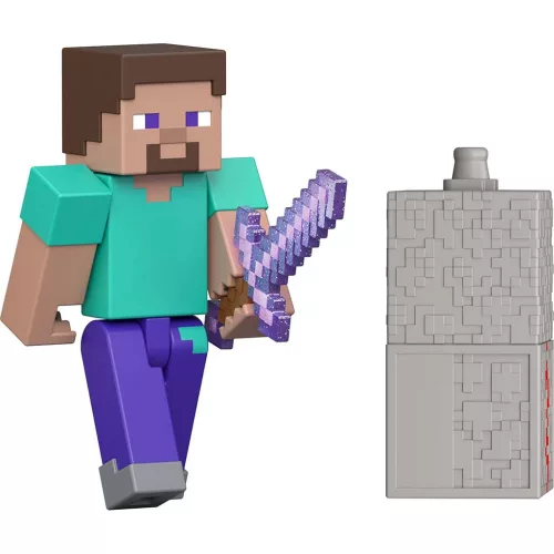 Minecraft Steve karakter játékfigura kiegészítőkkel - Mattel
