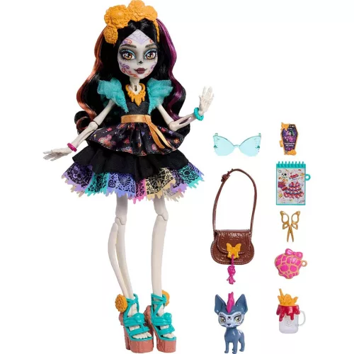 Monster High Skelita Calaveras baba kiegészítőkkel - Mattel