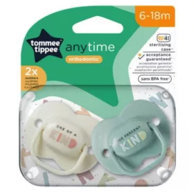   Tommee Tippee AnyTime 2 db-os fogszabályzós cumi szett (6-18 hó)