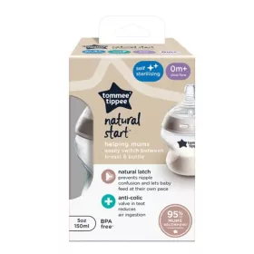   Tommee Tippee Closer To Nature átlátszó cumisüveg 150ml (0 hó meg )