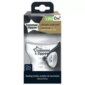   Tommee Tippee Closer To Nature átlátszó cumisüveg 260ml (0 hó meg )