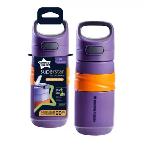   Tommee Tippee Superstar Flip top straw Itatópohár szívószállal lila színben 500ml (18 hó meg )
