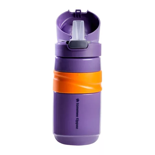 Tommee Tippee Superstar Flip top straw Itatópohár szívószállal lila színben 500ml (18 hó meg )