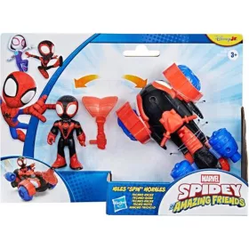   Póki és csodálatos barátai Miles Morales figura Techno-Racer járművel - Hasbro