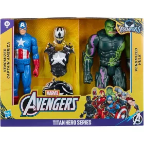   Marvel Bosszúállók VenomVersus Titan Hero Series Venomized Amerika Kapitánya vs Venomized Hulk -