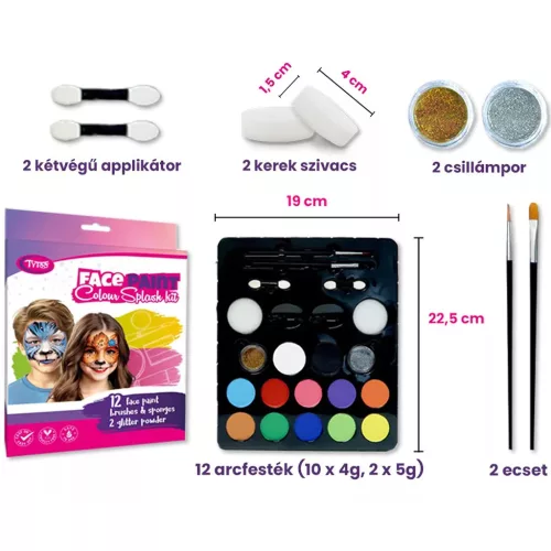 TyToo Colour Splash arcfesték szett