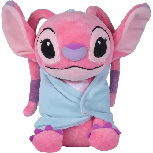 Disney Stitch Angyal plüss figura takaróval 25cm-es - Simba Toys