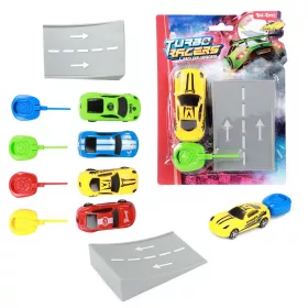 Turbo Racers Sportautó kilövővel többféle színben 1db