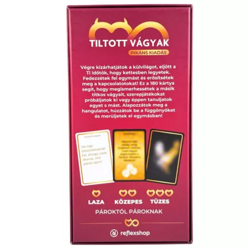 Tiltott vágyak Pikáns kiadás felnőtt társasjáték