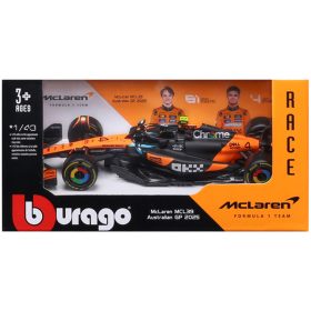   Bburago McLaren MCL39 F1 (2025) versenyautó fém autómodell 1/43 (Lando Norris #4)