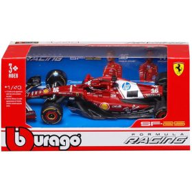   Bburago Ferrari SF-25 F1 versenyautó fém autómodell 1/43 (Charles Leclerc #16)