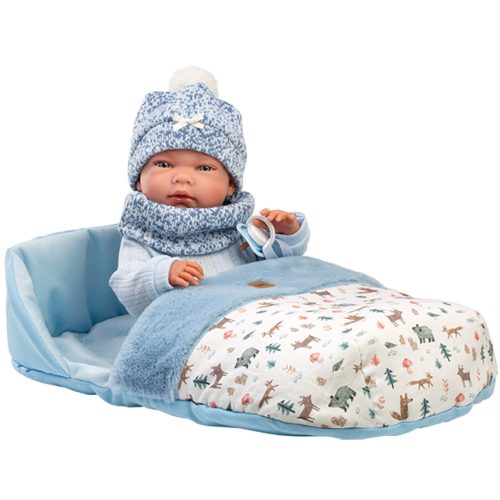 Llorens Nico 40cm-es újszülött baba hálózsákkal