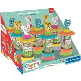   Clemmy Puha színes építőkockák figurával virágos tárolóban 1db - Clementoni