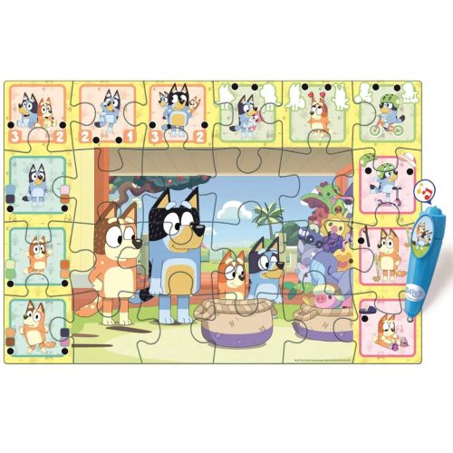 Bluey és barátai interaktív 24db-os padló puzzle - Clementoni