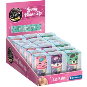   Crazy Chic Ajakbalzsam állatos tárolóban többféle változatban 1db - Clementoni