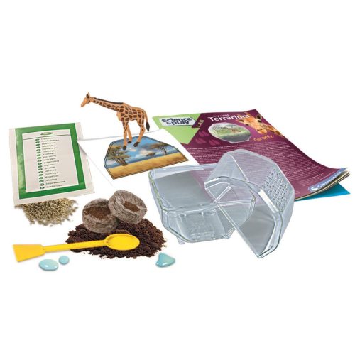 Science & Play Mini terrárium zsiráf figurával - Clementoni