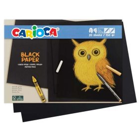 A4-es fekete papírlap csomag 20db-os - Carioca