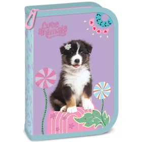   Ars Una Cute animals Aussie kutyás kihajtható töltött tolltartó 13x19x4cm