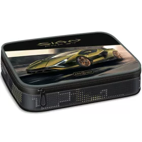   Ars Una Sárga Lamborghini többszintes tolltartó 15,5x22,5x4,5cm