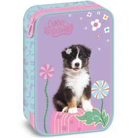   Ars Una Cute animals Aussie kutyás többszintes tolltartó 15,5x22,5x4,5cm