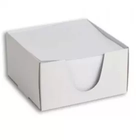 Kocka jegyzettömb 9x9x5cm-es 500 lapos fehér dobozos