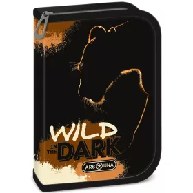   Ars Una Wild in the dark oroszlános kihajtható töltött tolltartó 12,8x19,3x3,6cm