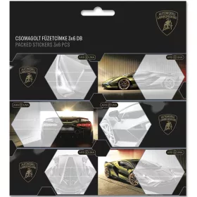   Ars Una Sárga Lamborghini mintás csomagolt füzetcímke 3x6db-os