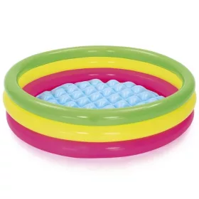   Bestway Swim Squad™ háromgyűrűs felfújható színes pancsoló medence Ø 102x25 cm
