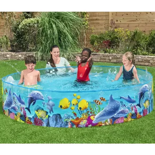 Bestway Fill 'N Fun™ Odyssey tenger mintás merevfalú pancsoló medence Ø 244 x 46 cm