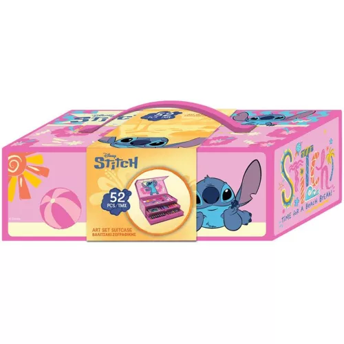 Luna Disney Stitch színező készlet bőröndben 52db-os