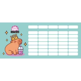   ICO Lizzysuli Lollipop Capybara mintás egylapos, kétoldalas órarend