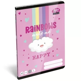   ICO Lizzysuli Lollipop Rainbow szivárvány mintás vonalas füzet A/5 14-32