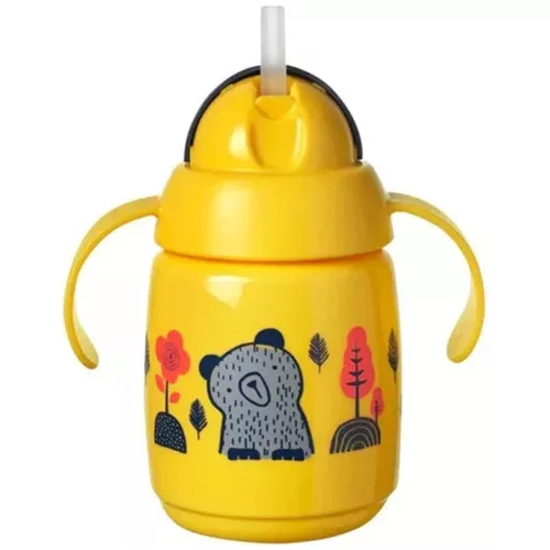 Tommee Tippee Superstar Sárga Szívószálas Tanuló Itatópohár 300ml