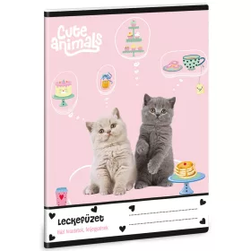   Ars Una Cute animals-tea party cicás leckefüzet 38 lapos A/5