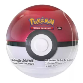   Pokémon TCG 2024 Poké Ball Tin – Pokéball alakú fémdoboz 3 boosterrel több változatban