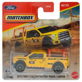   Matchbox 2015 Ford F-150 Contractor Truck sárga kisautó 1/64 - Mattel