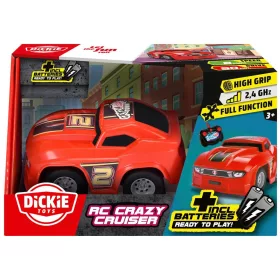   RC Crazy Cruiser távirányítós versenyautó 2,4 GHz – piros - Dickie Toys