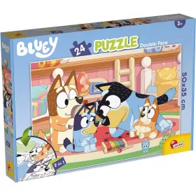   Bluey és barátai 2 az 1-ben 24db-os puzzle és színező 50x35cm - Lisciani
