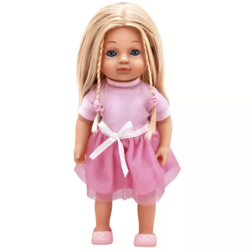 Dolls World Magyarul beszélő Charlotte baba, rózsaszín ruhában