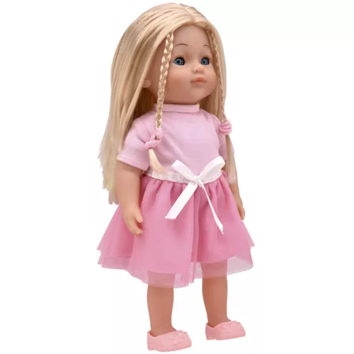 Dolls World Magyarul beszélő Charlotte baba, rózsaszín ruhában