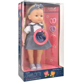   Dolls World Magyarul beszélő Charlotte baba, farmer szoknyában